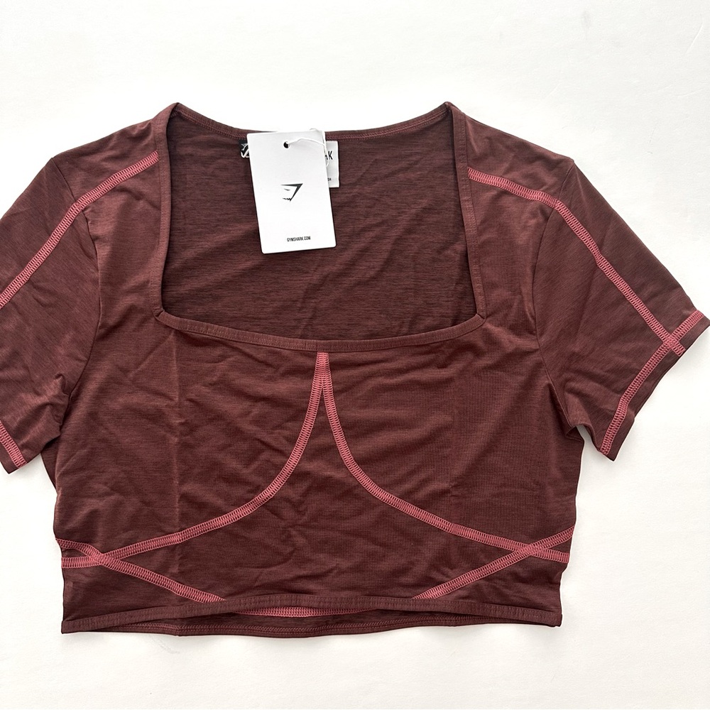 Gymshark M Stitch Feature Crop Top